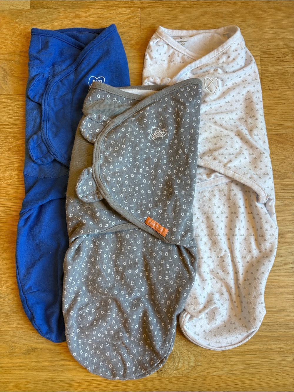 SWADDLEME | Baby Swaddle Set - Blue, Gray, White